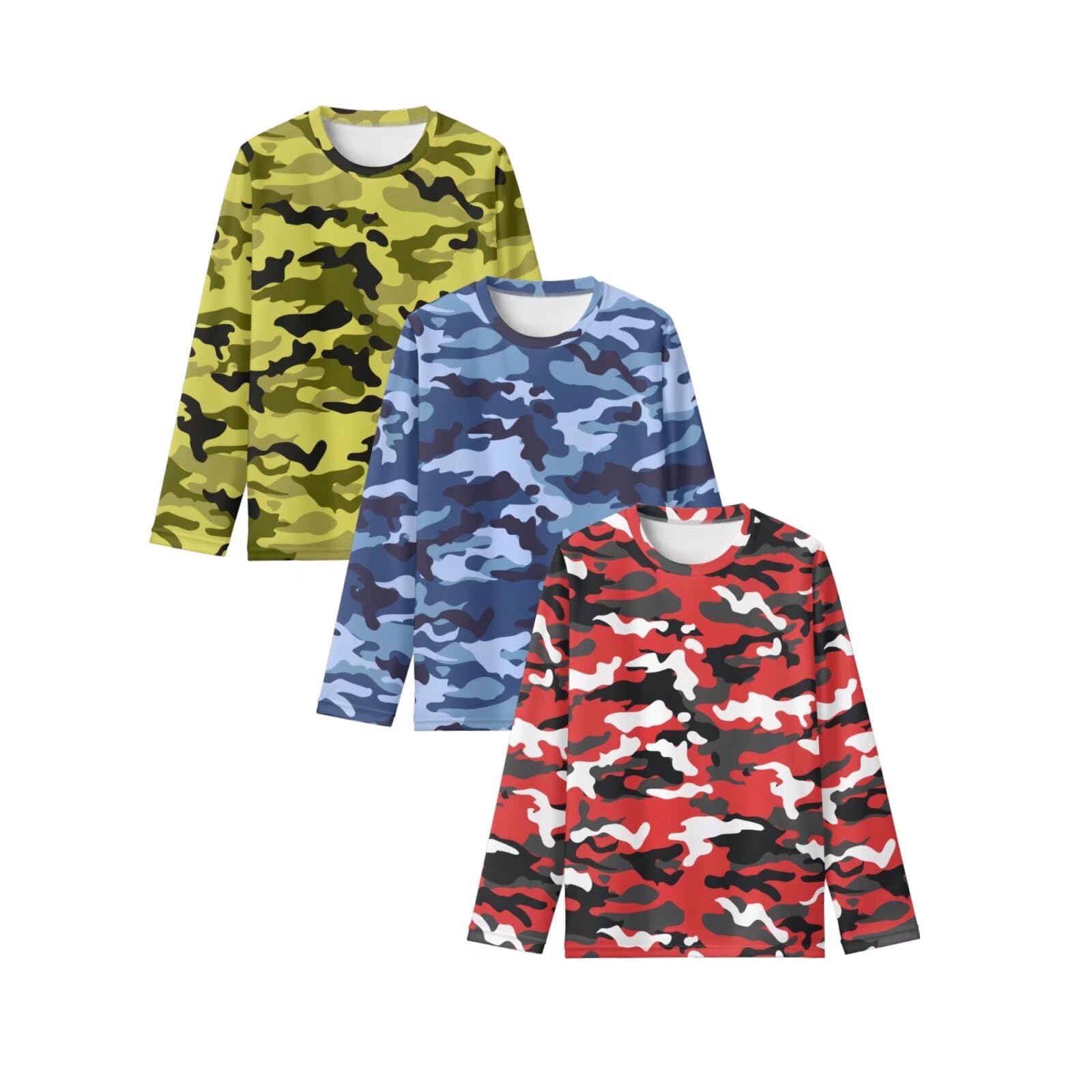 Boys Camouflage Long Sleeve Tee Set
