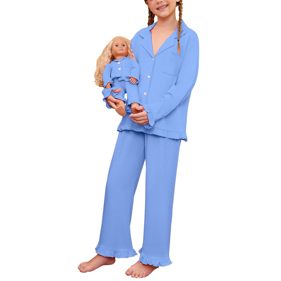 Girls Ruffle Pajama Set
