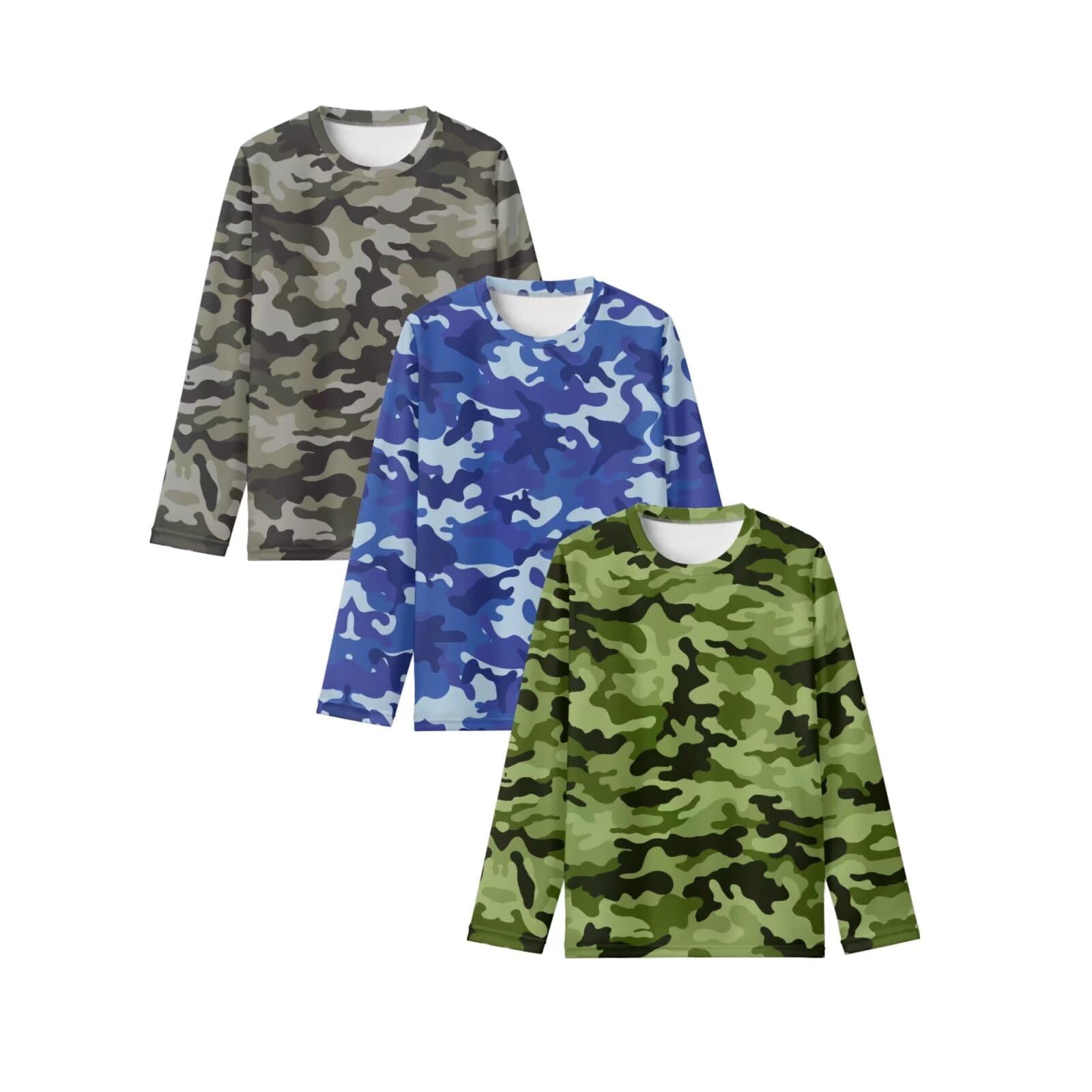 Boys Camouflage Long Sleeve Tee Set