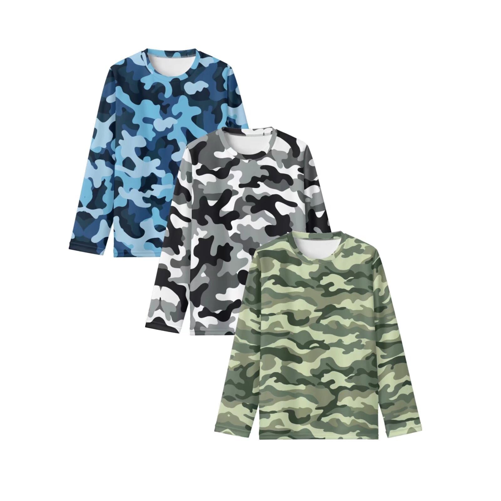 Boys Camouflage Long Sleeve Tee Set