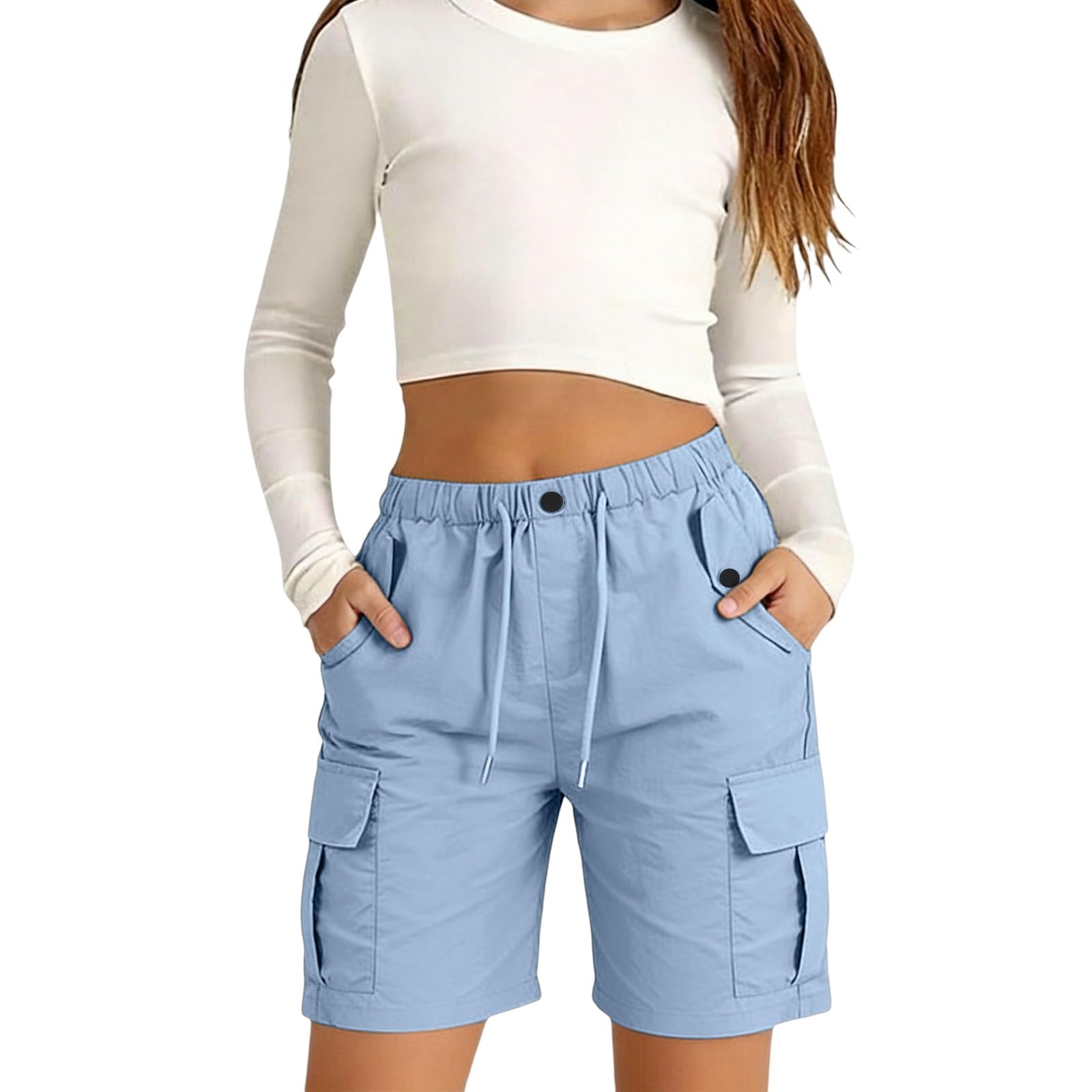 Girls Cotton Cargo Shorts