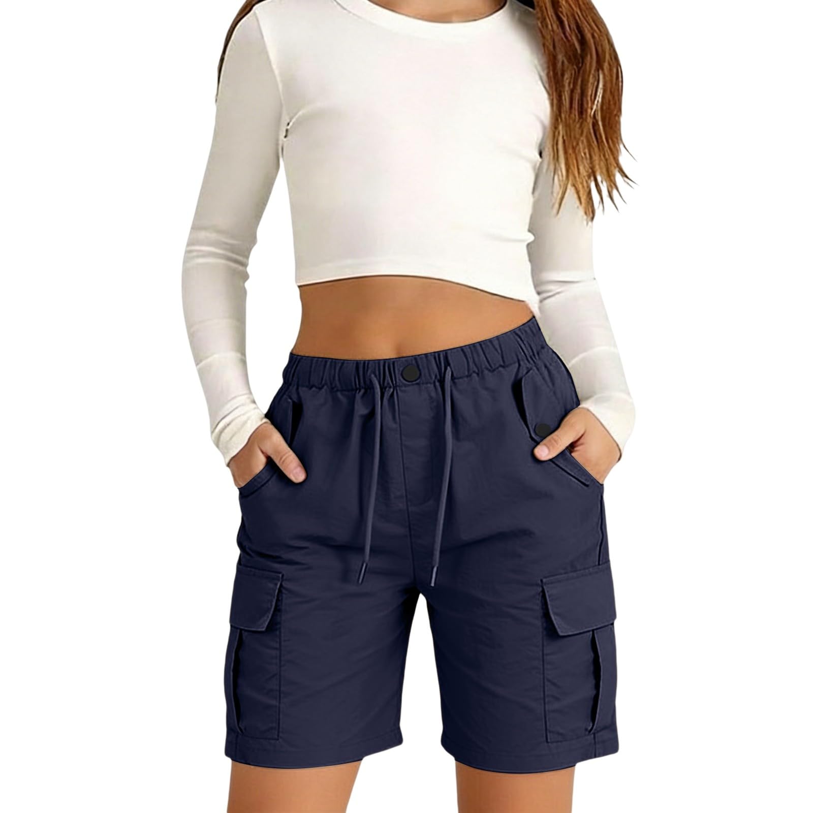 Girls Cotton Cargo Shorts