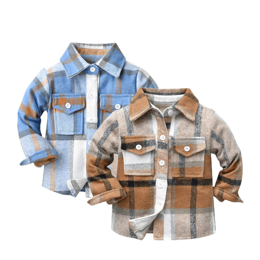 Toddler Plaid Shirt Jacket Set