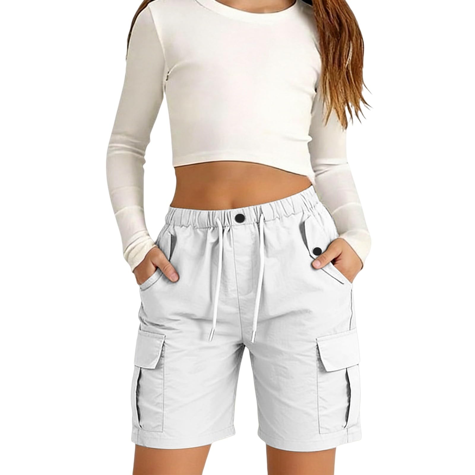 Girls Cotton Cargo Shorts