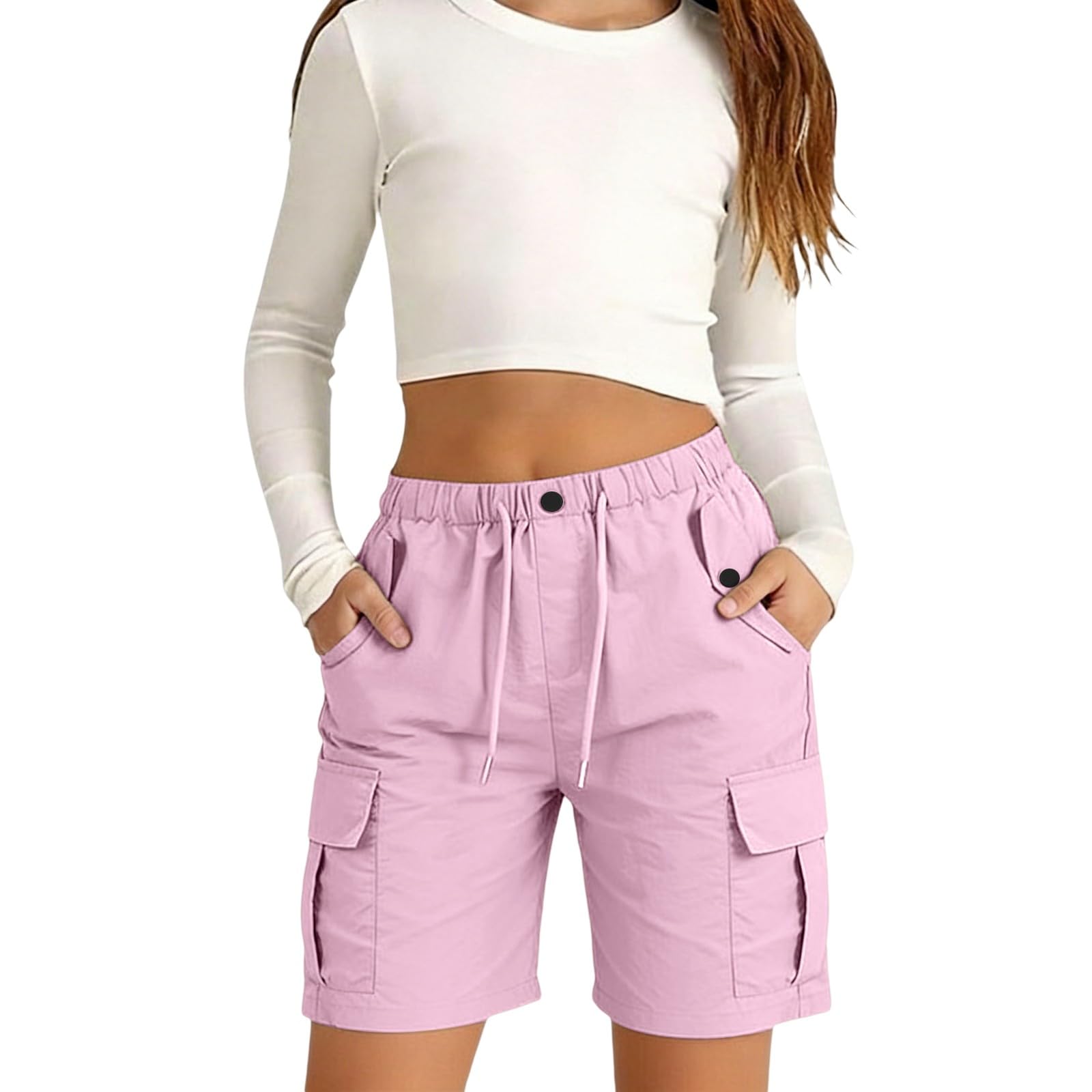 Girls Cotton Cargo Shorts