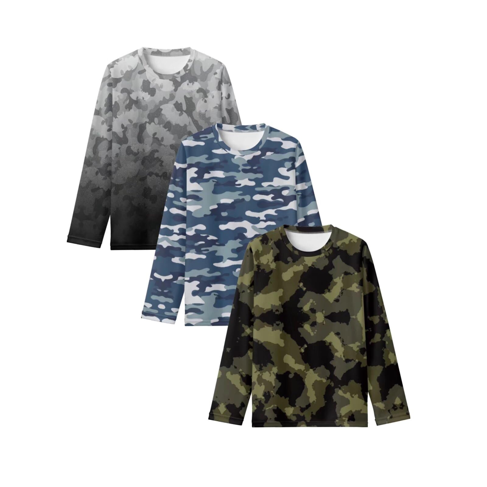 Boys Camouflage Long Sleeve Tee Set