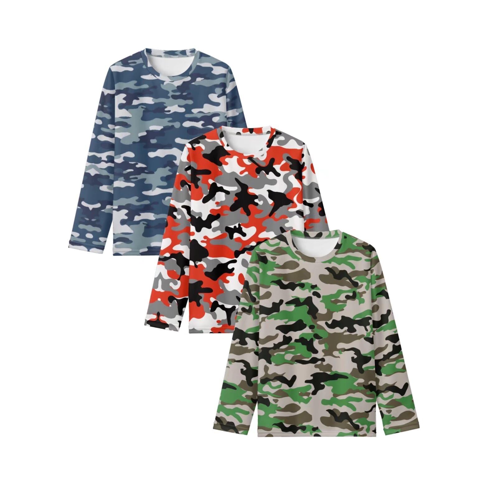 Boys Camouflage Long Sleeve Tee Set