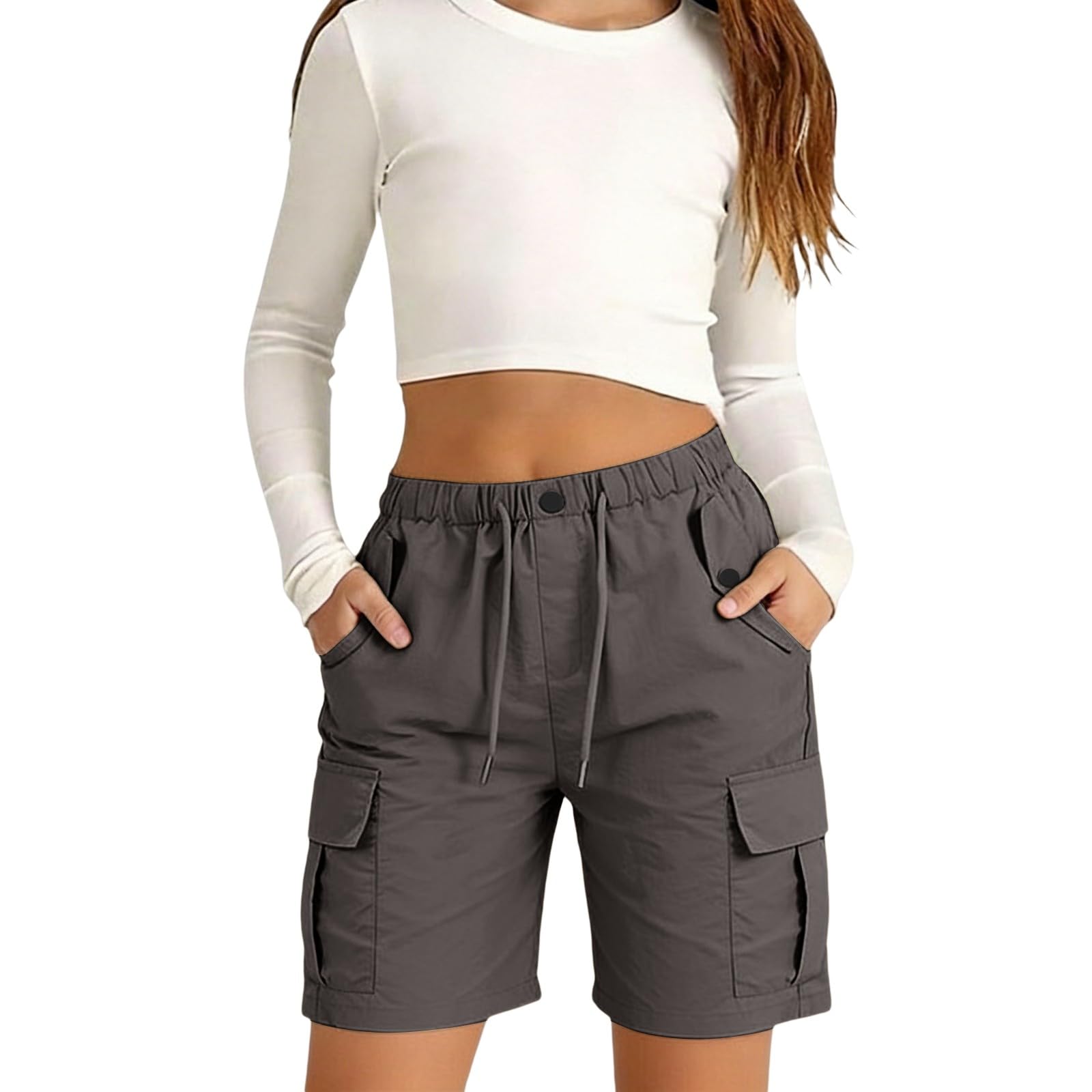 Girls Cotton Cargo Shorts