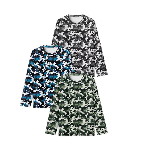 Boys Camouflage Long Sleeve Tee Set