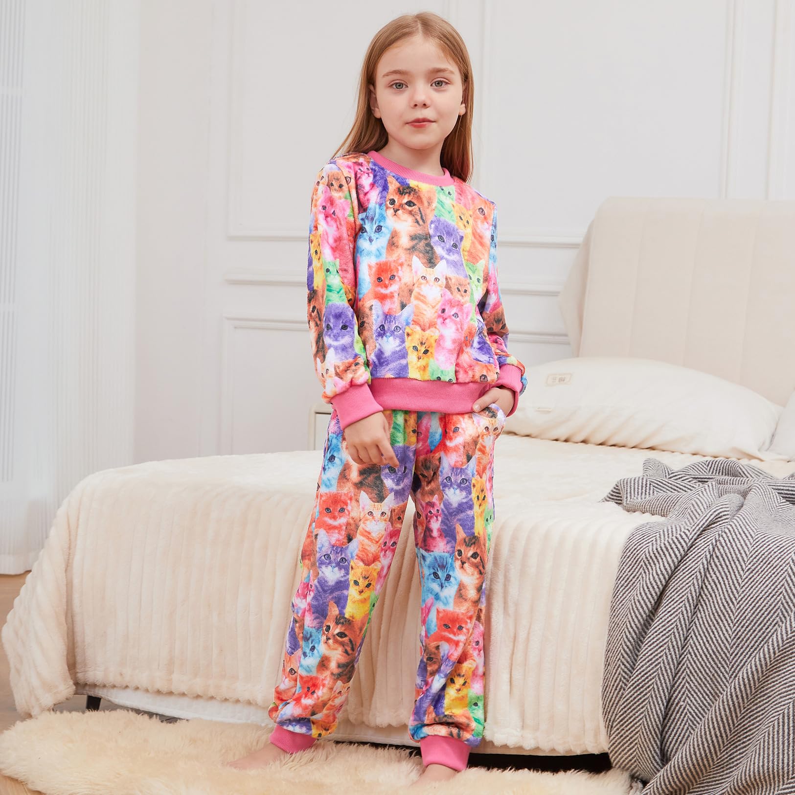 Girls Fleece Pajama Set