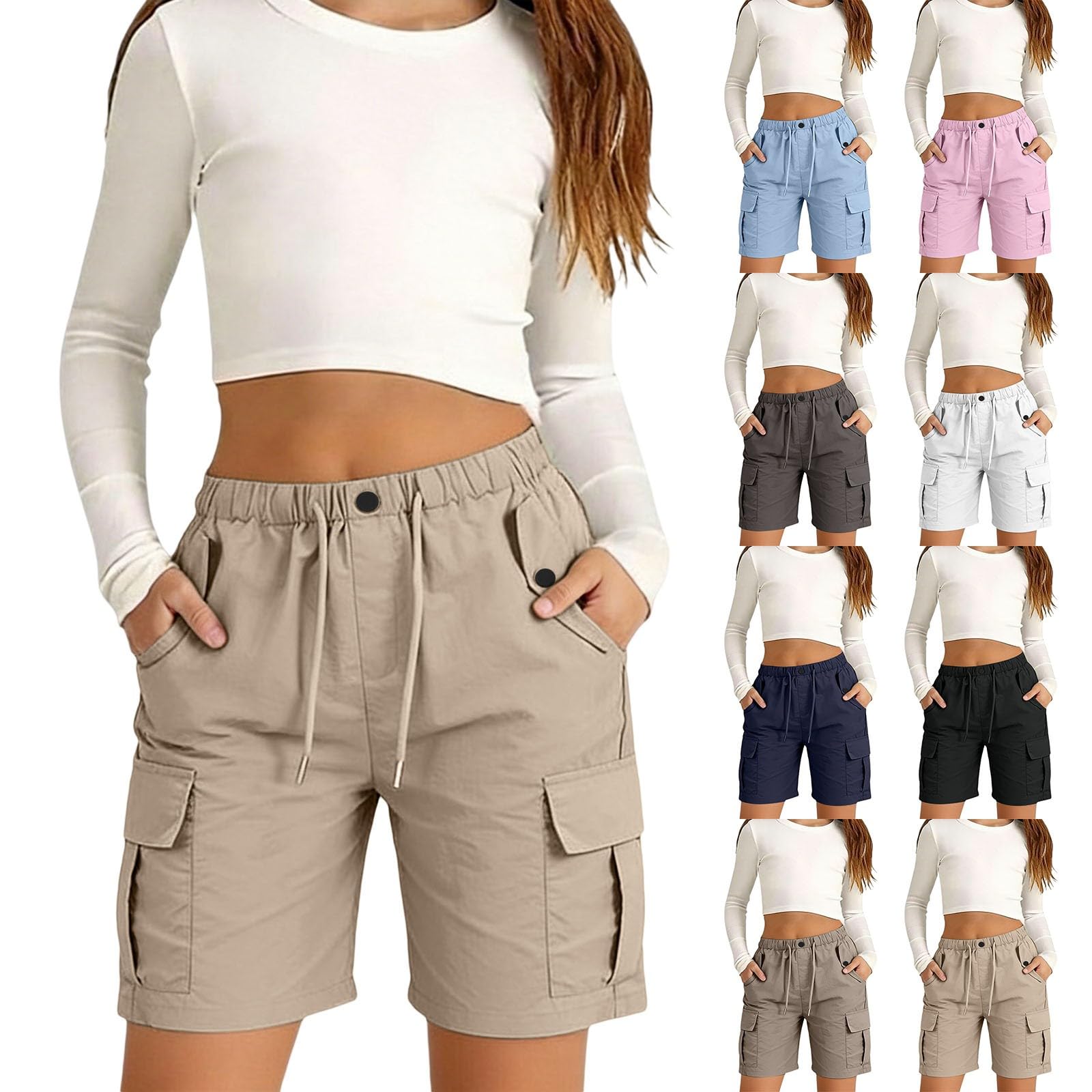 Girls Cotton Cargo Shorts