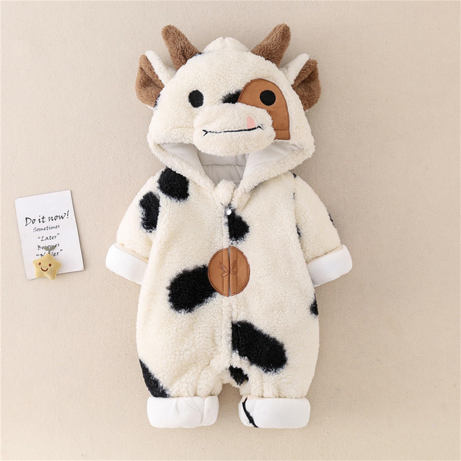 Baby Plush Hooded Romper