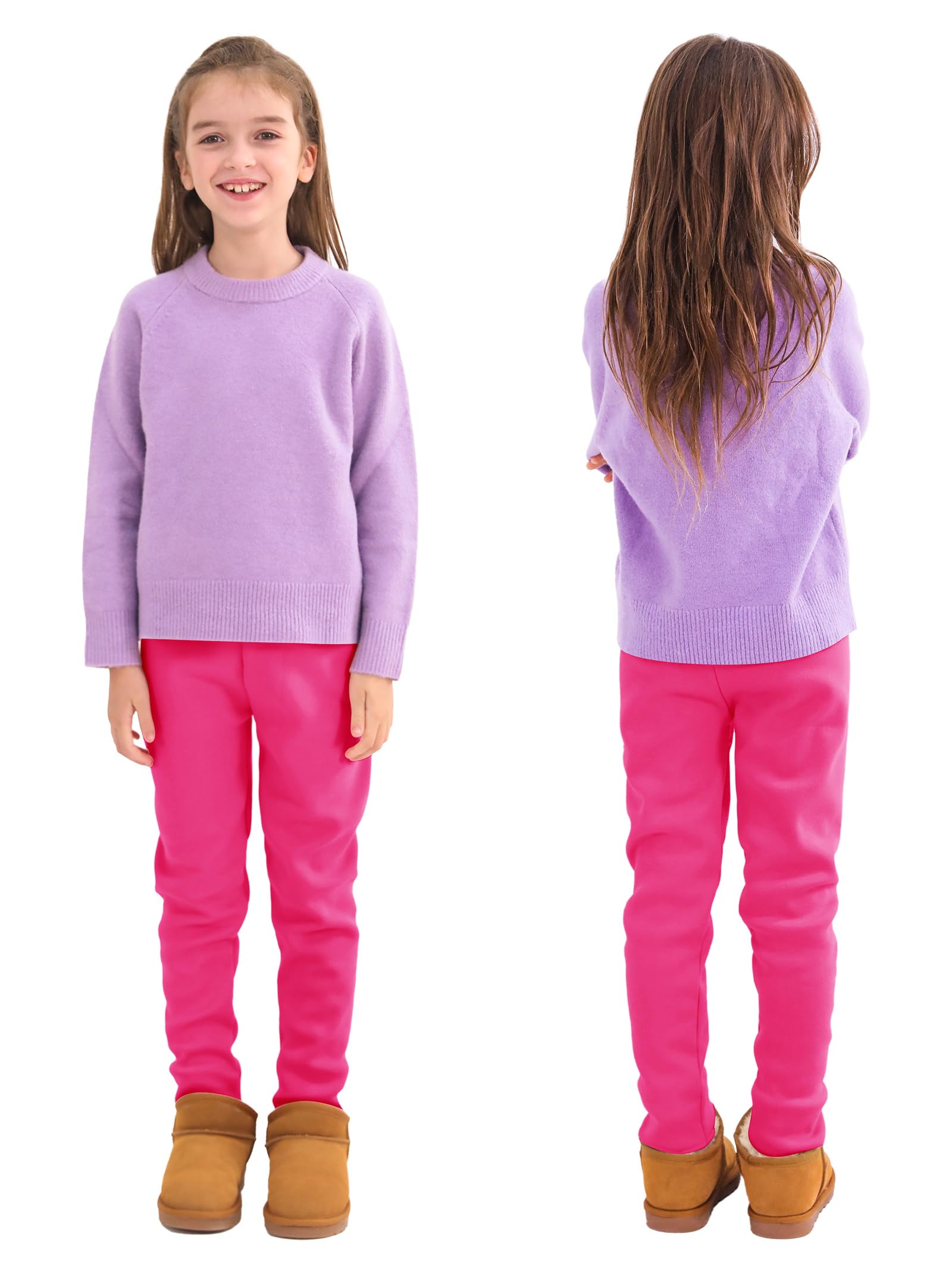 Girls Fleece Lined Leggings Set