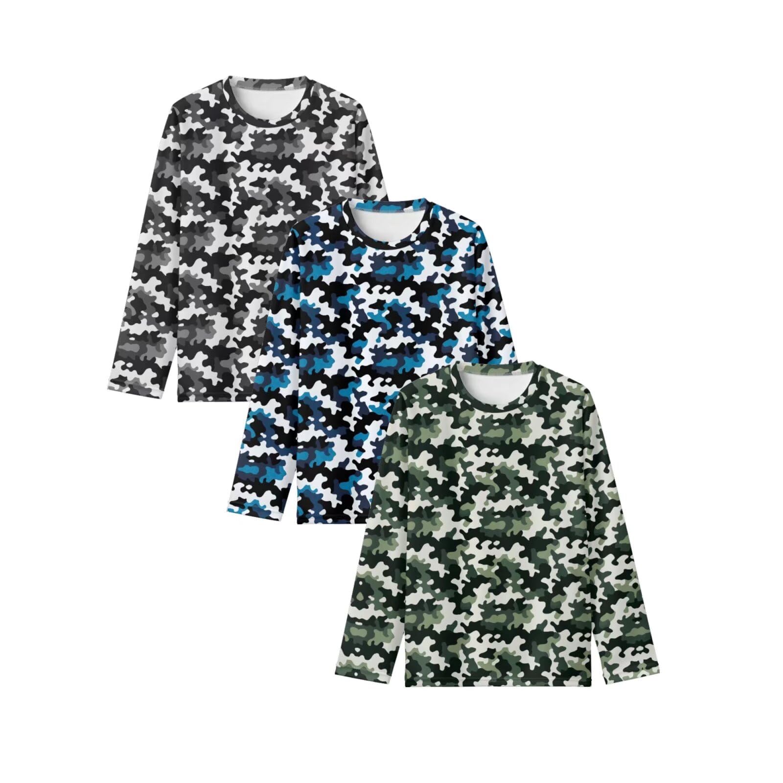 Boys Camouflage Long Sleeve Tee Set