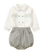 Toddler Boy Smocked Outfit Set