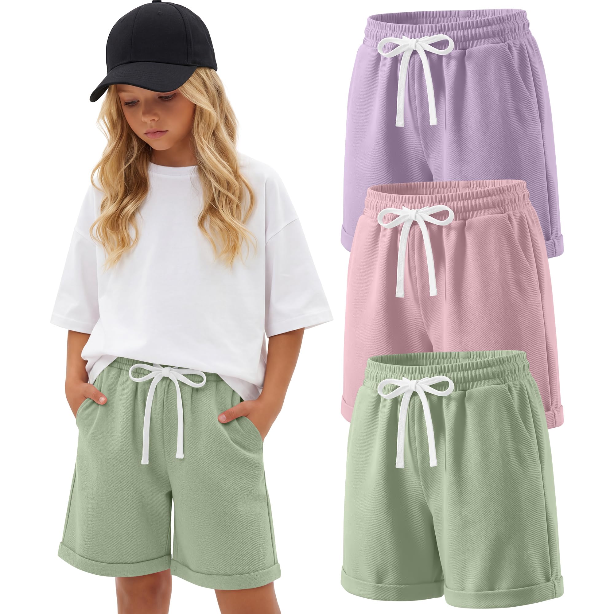 Girls Cotton Bermuda Shorts Set