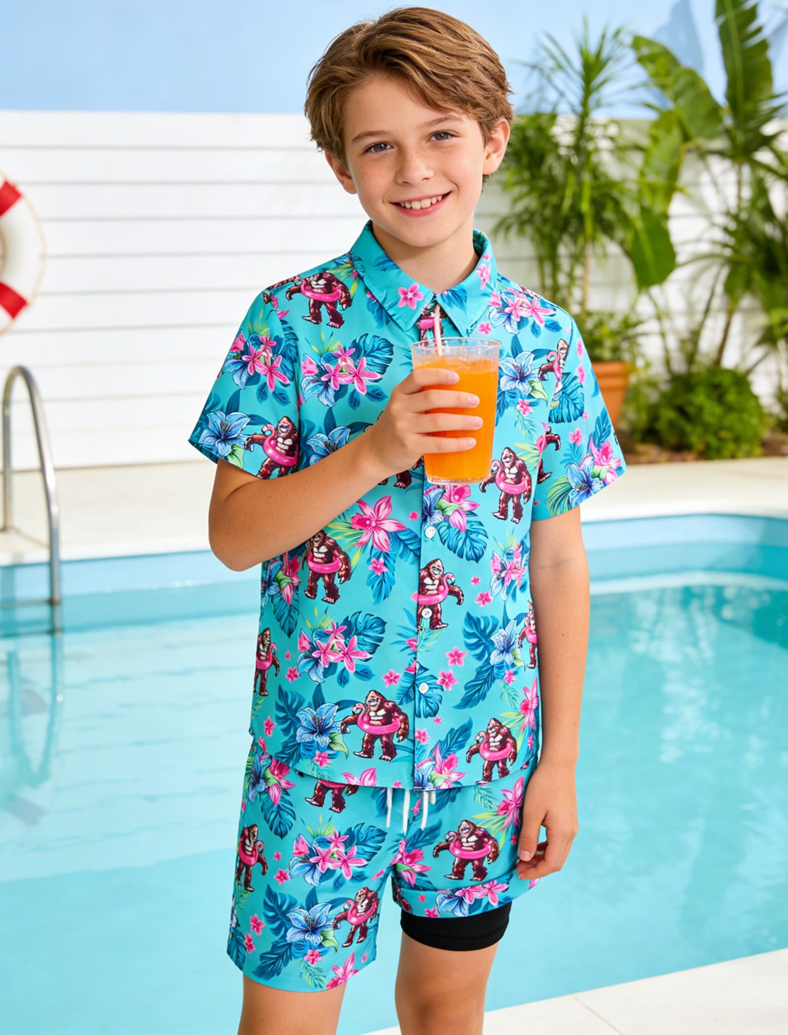 Boys Tropical Short Set