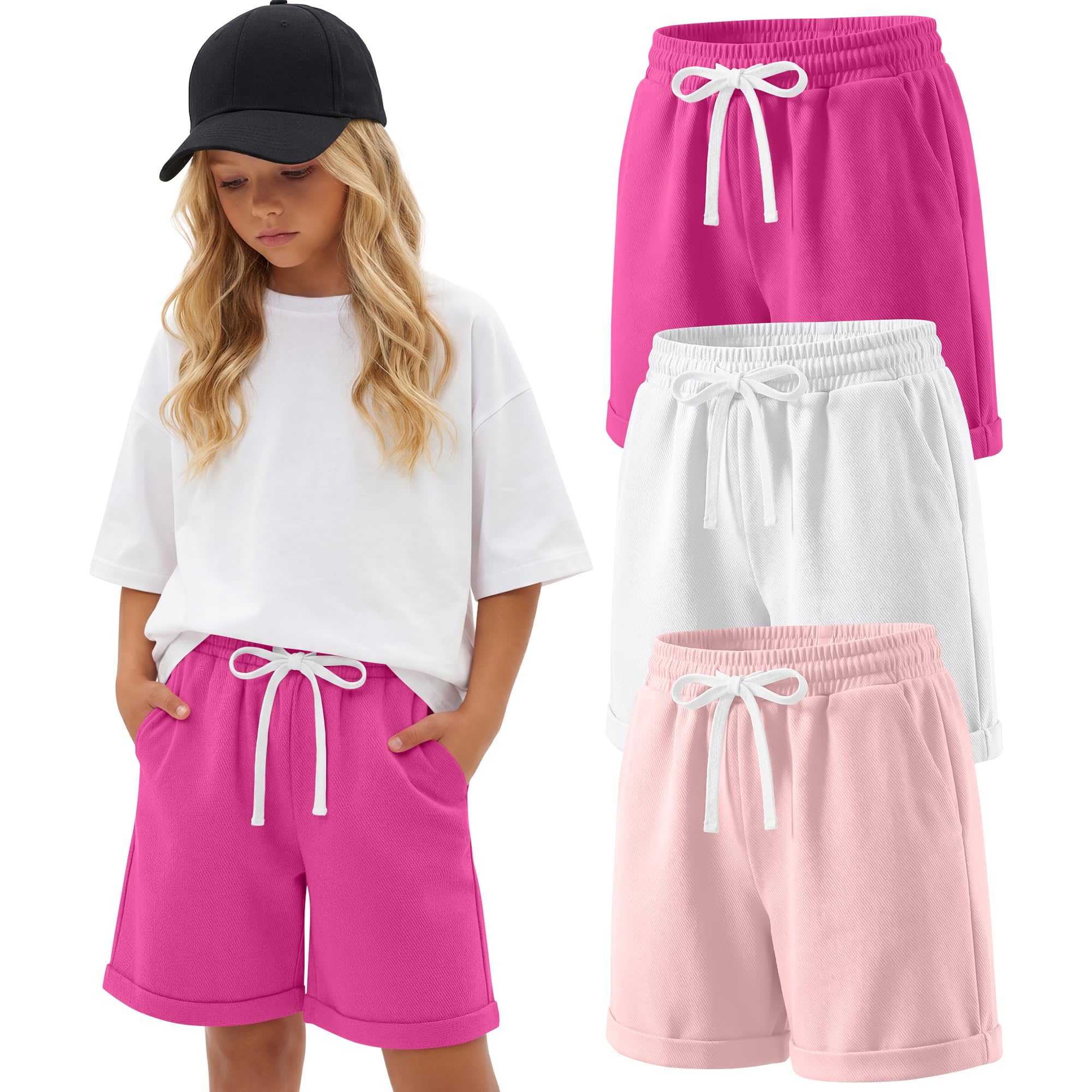Girls Cotton Bermuda Shorts Set