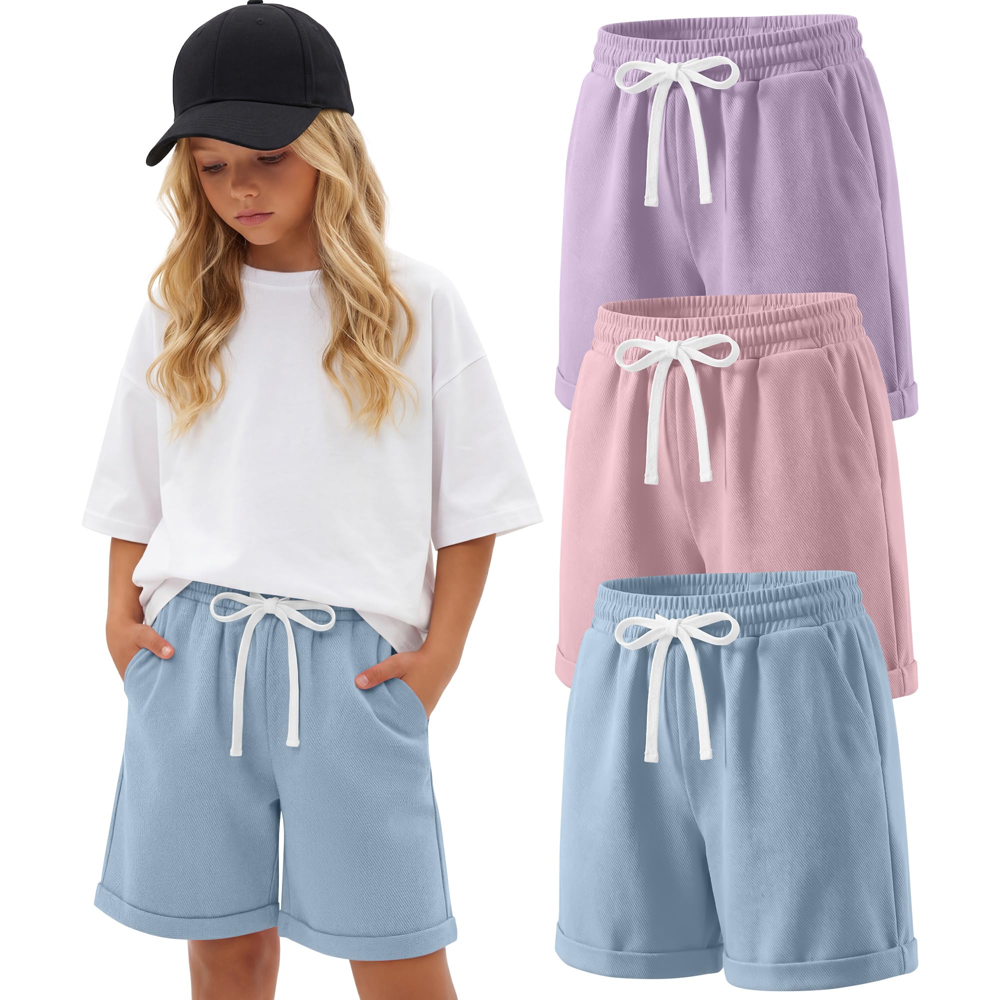 Girls Cotton Bermuda Shorts Set