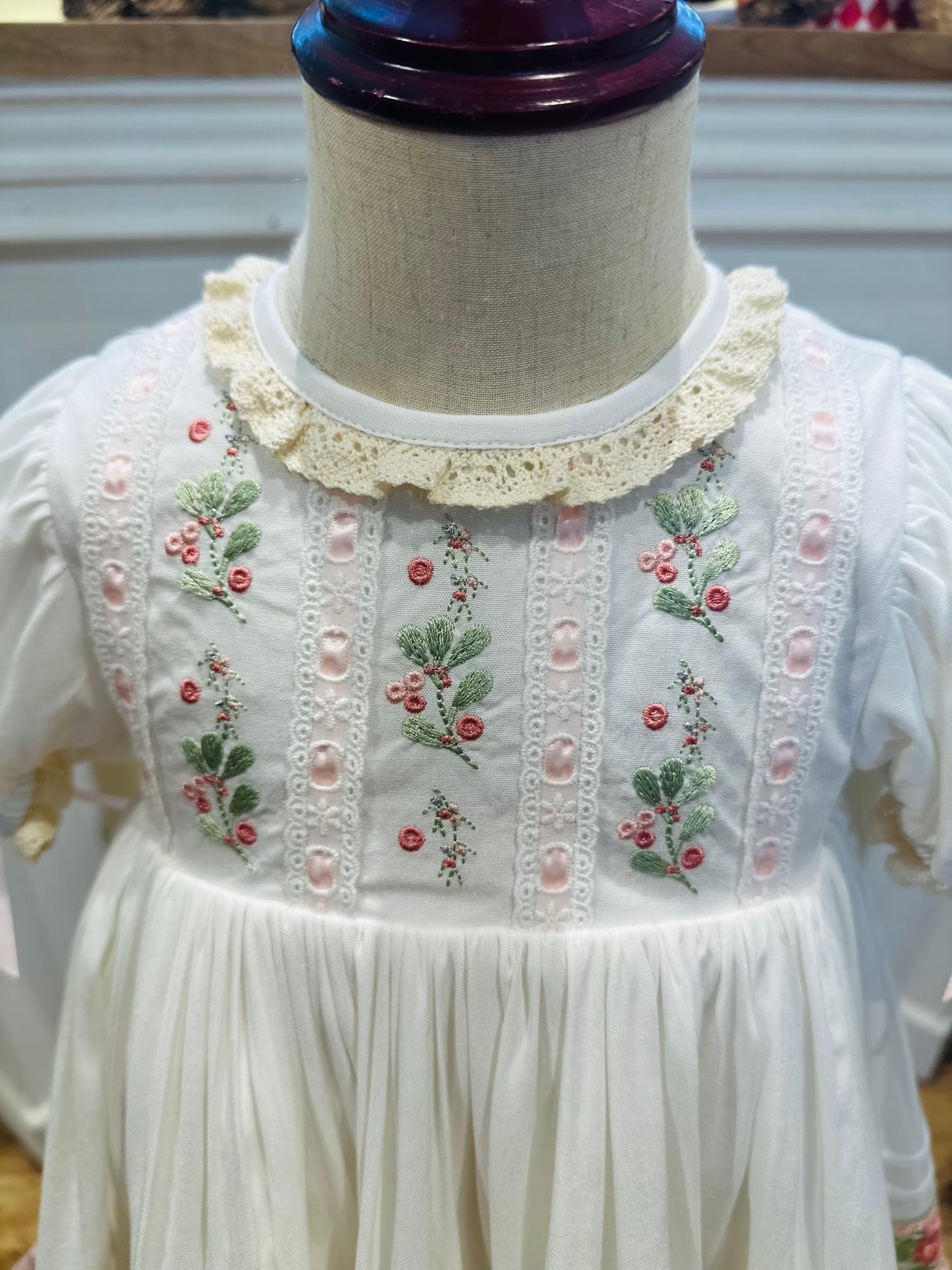 Girls Embroidered Floral Dress