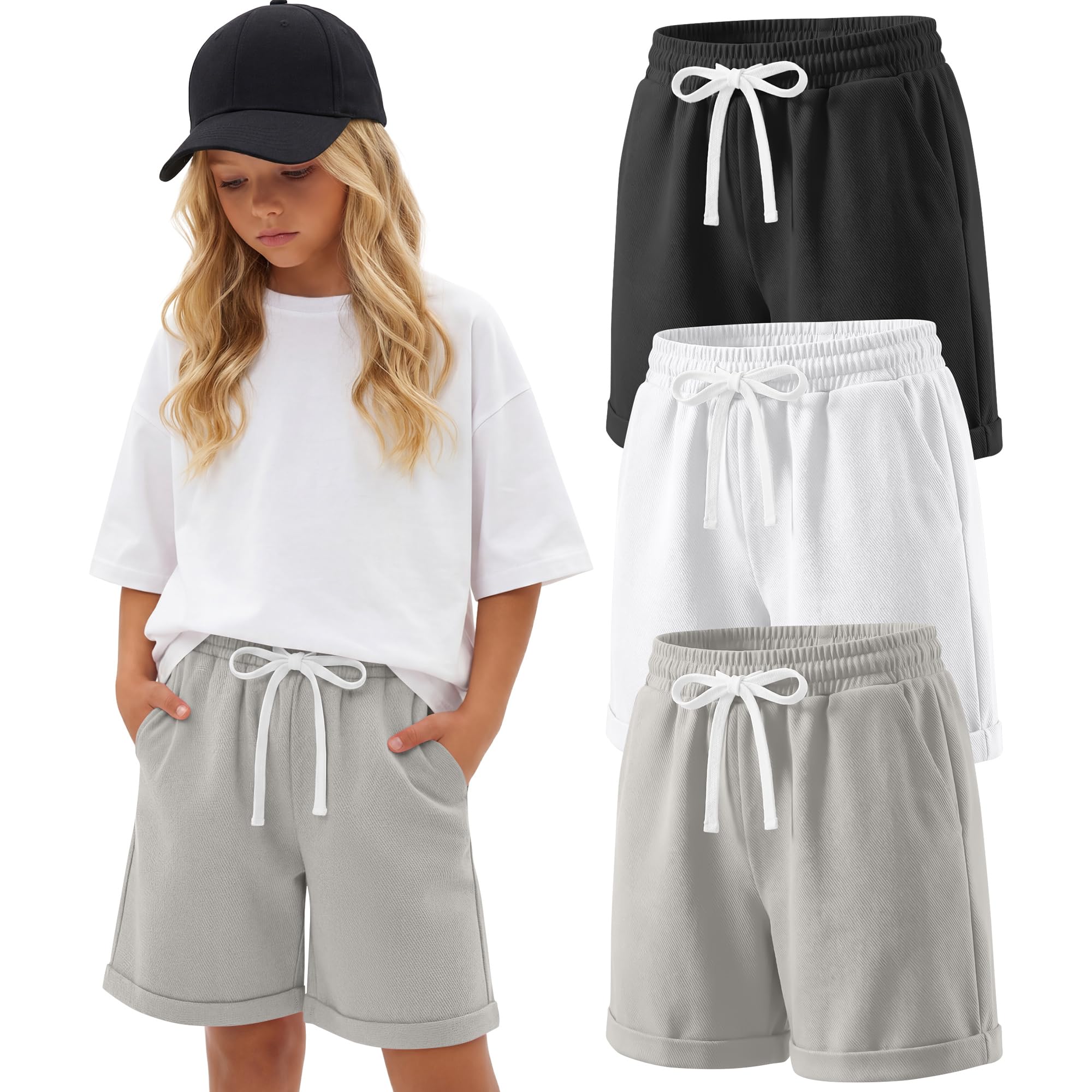 Girls Cotton Bermuda Shorts Set