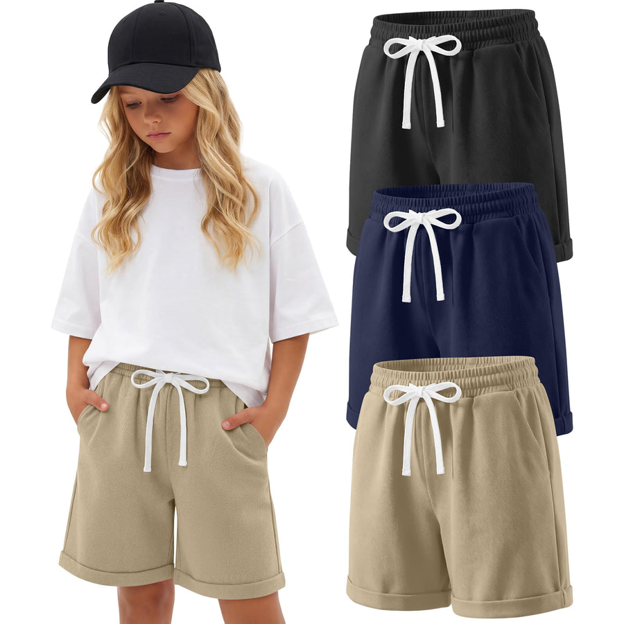 Girls Cotton Bermuda Shorts Set