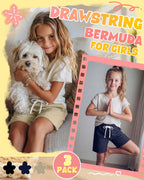 Girls Cotton Bermuda Shorts Set