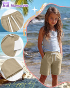 Girls Cotton Bermuda Shorts Set