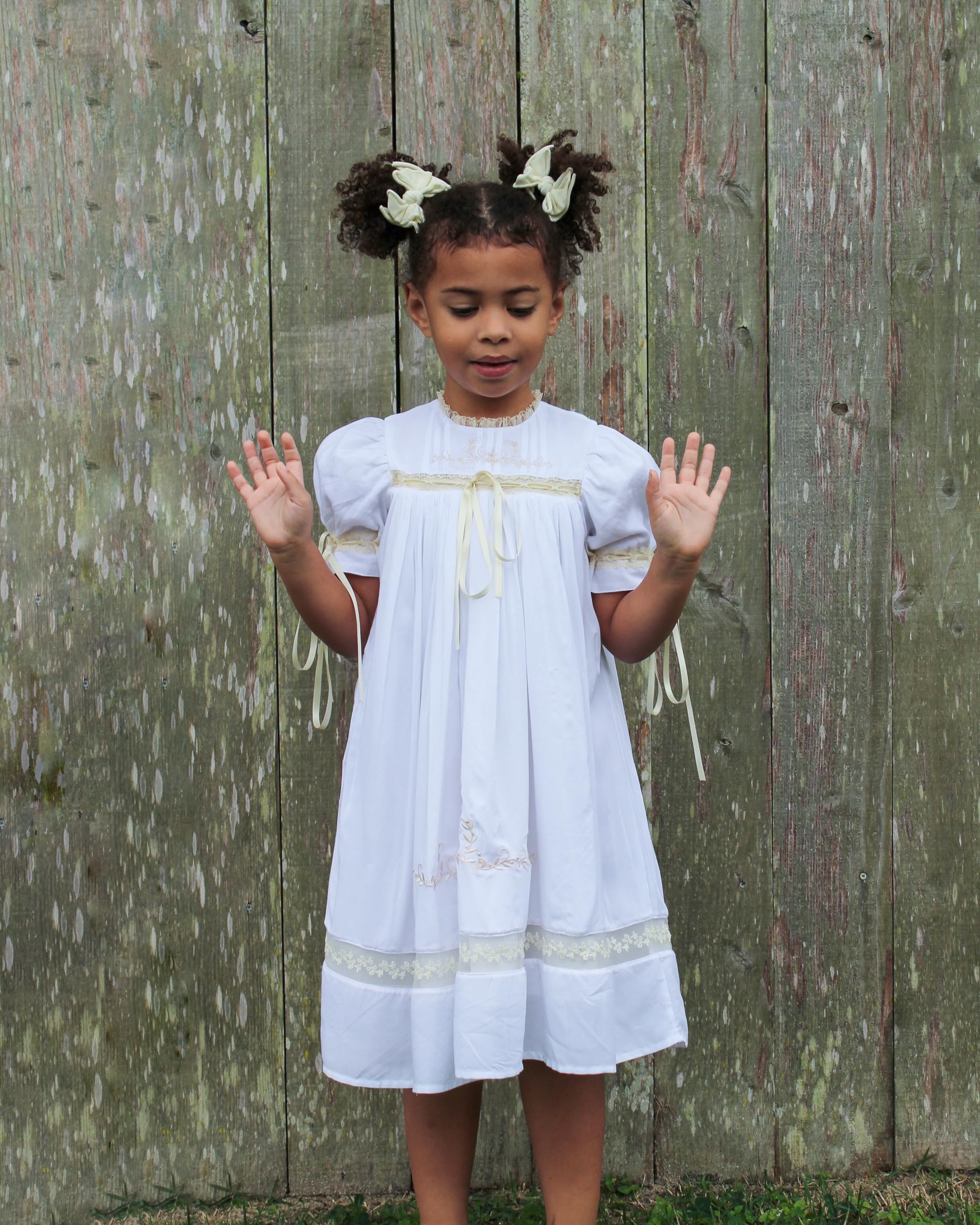 Girls Embroidered Floral Dress